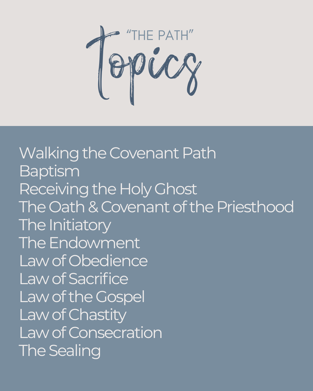 The Path: A Covenant Journey Back to Our Heavenly Home