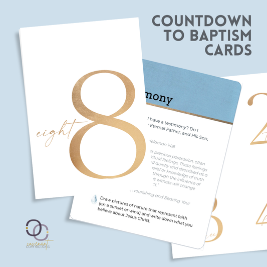 Countdown to Baptism Cards